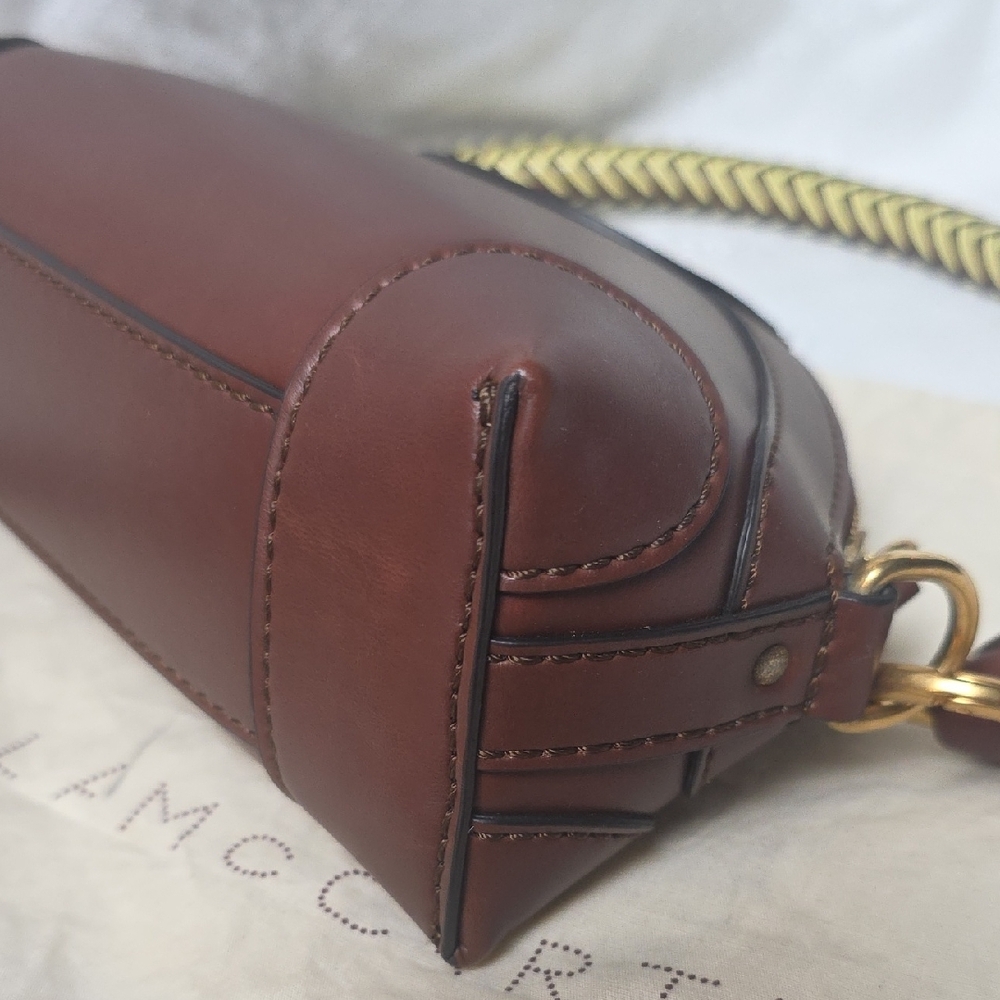 Stella McCartney Brown Braided-Handle Mini Dome Bag - Picture 5 of 14